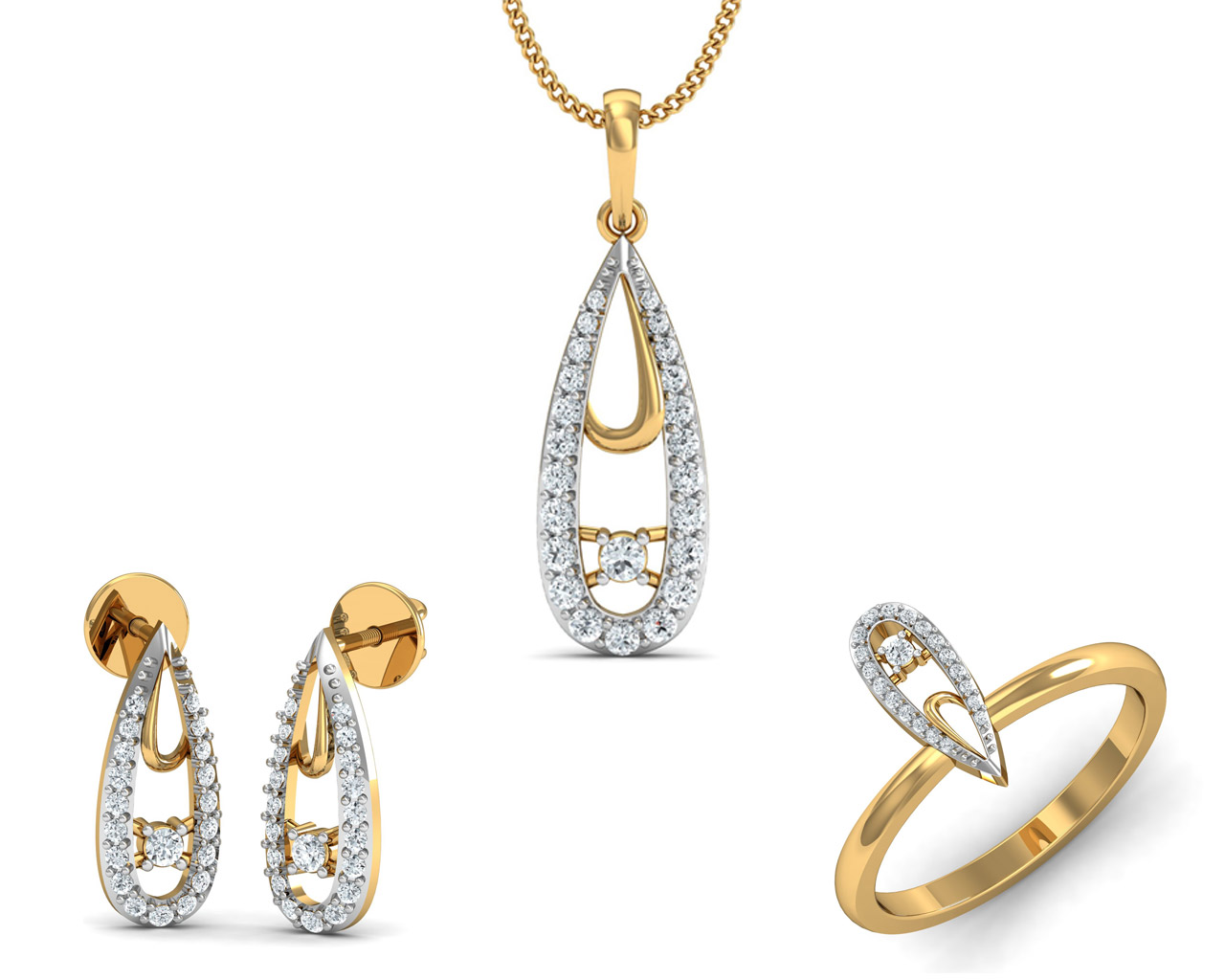 Light weight clearance diamond pendant sets